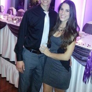 Black and grey dress